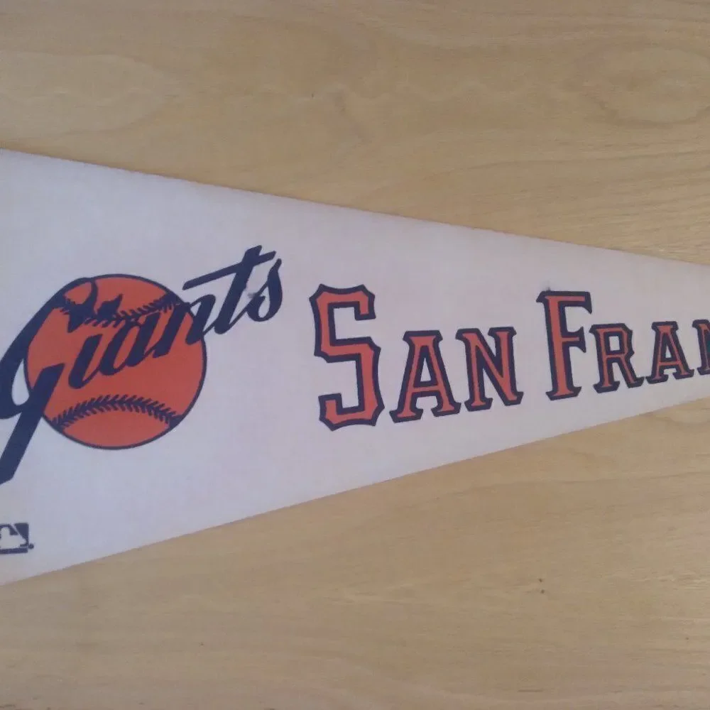 Vintage 60s San Francisco Giants MLB Pennant Flag